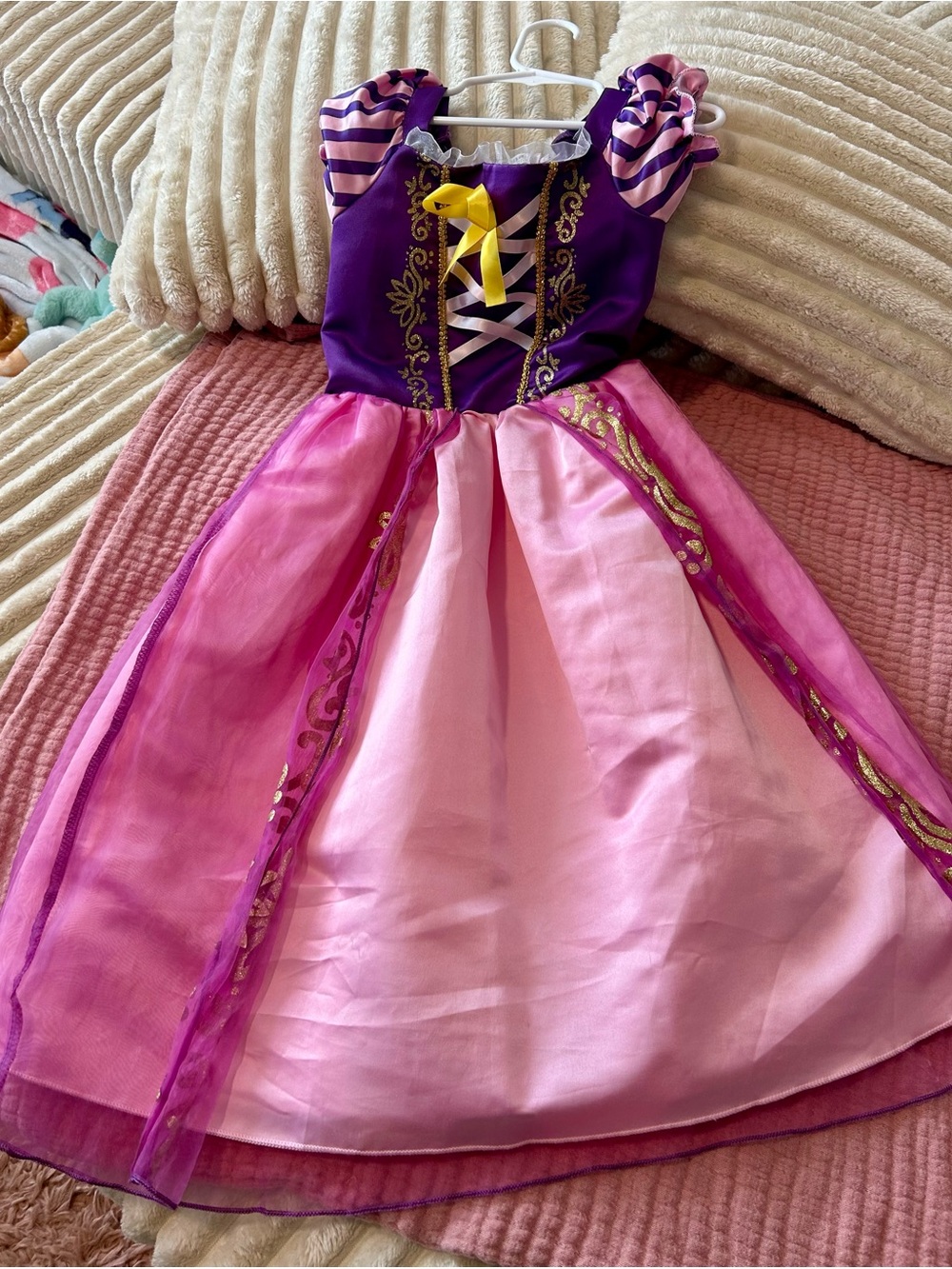 Girls Purple and Pink Princess Costume Dress - Classic Fairy Tale Style